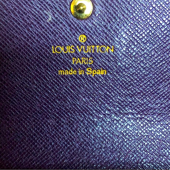 LOUIS VUITTON Sarah Continental Wallet Yellow Epi Leather Purple Interior w/ Box - Picture 6 of 14